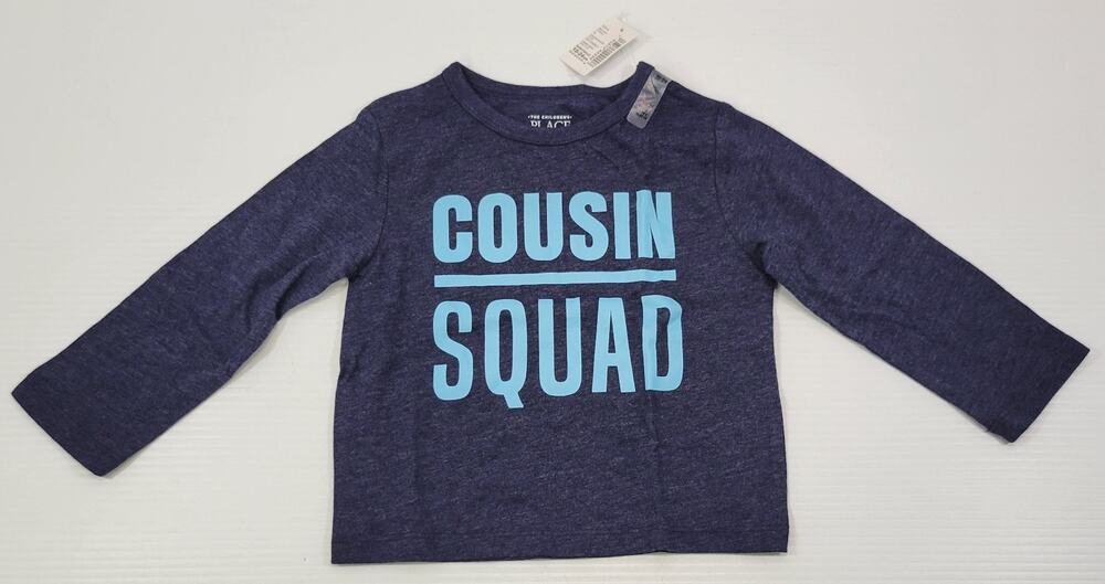 G) The Children's Place Boys Cousin Squad Navy Blue T-Shirt 18-24 M/M